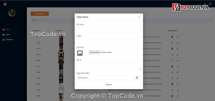 Đặt vé xem film,Đặt vé online,NodeJS